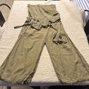 Cloth & Stone Olive Green Jumpsuit Relaxed Fit